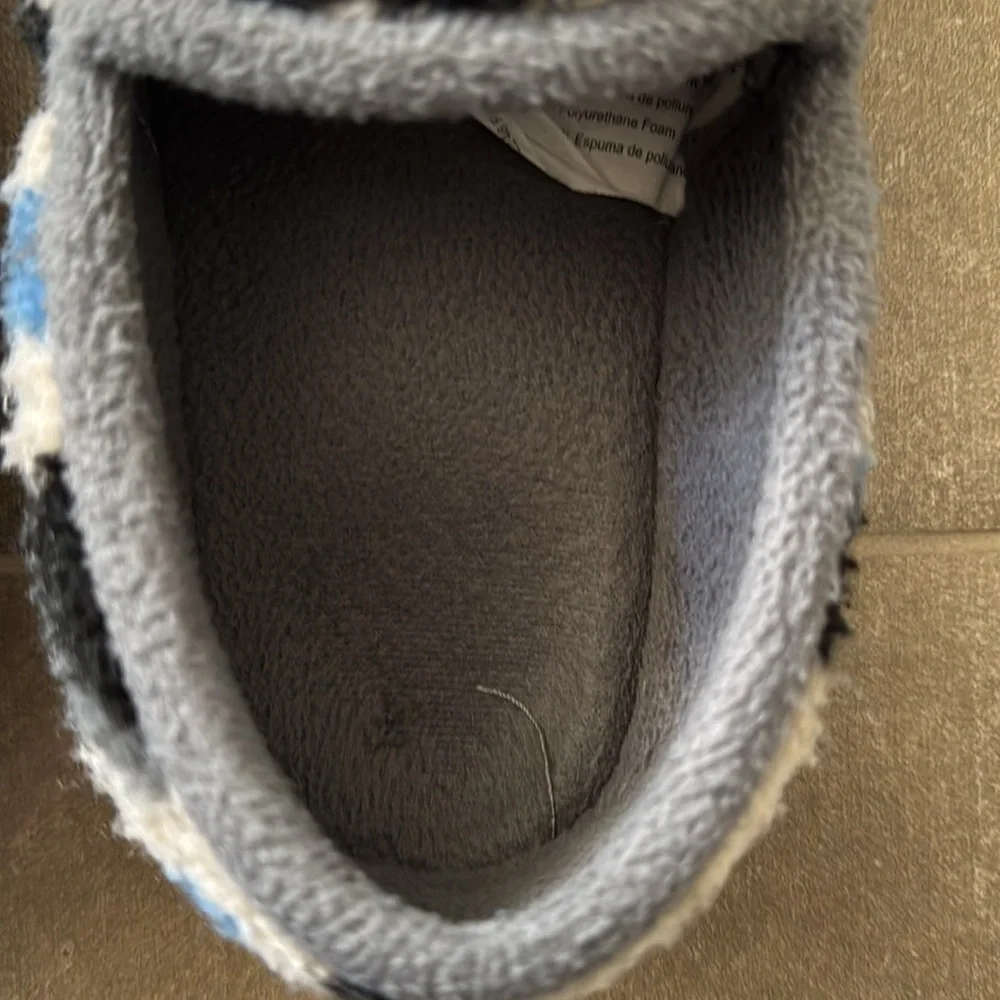 Wonder Nation Boys Fleece Camoflauge Slippers Blue Size 2/3
